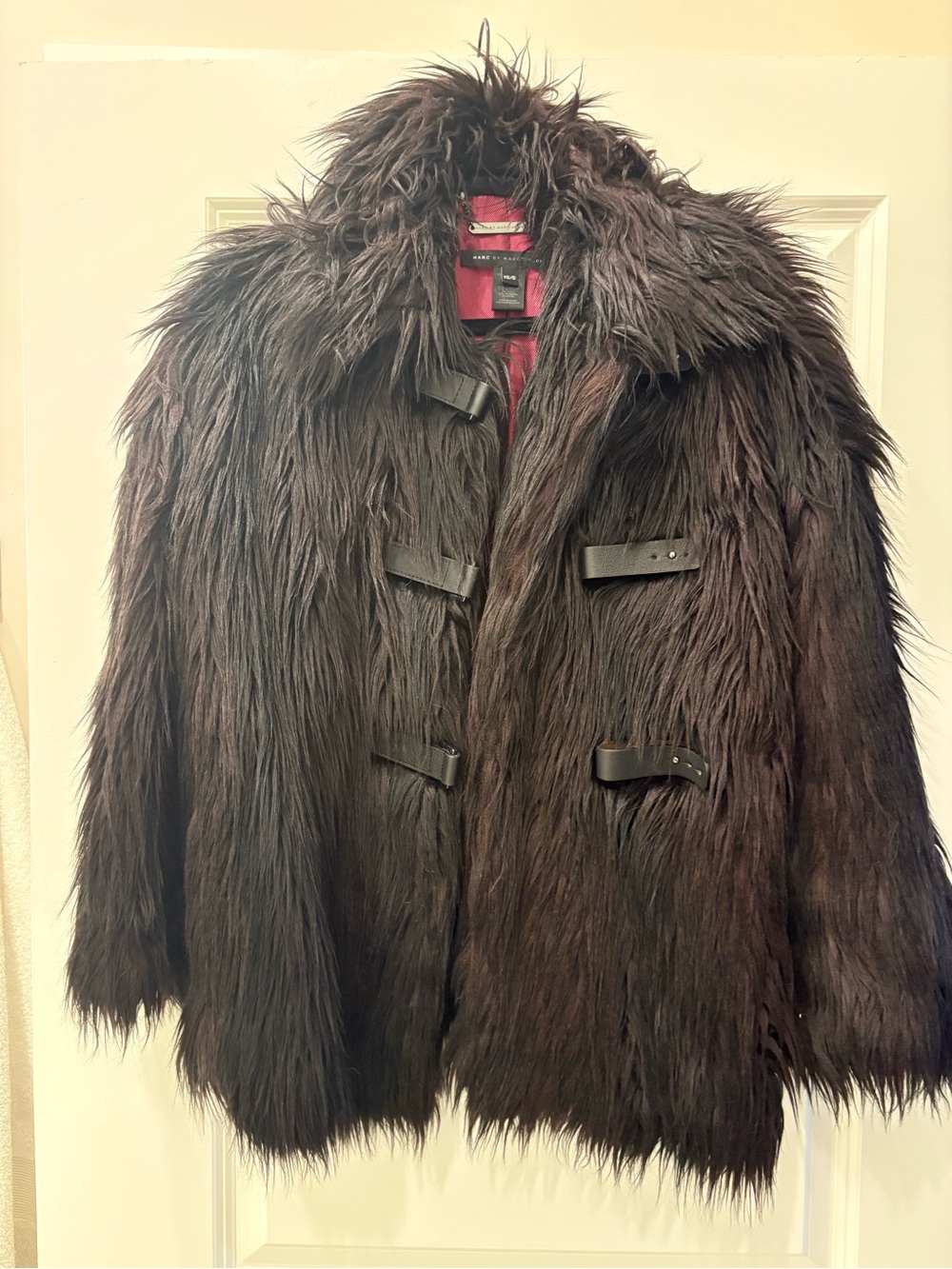 Marc by Marc Jacobs Black Faux Fur Teddy Coat